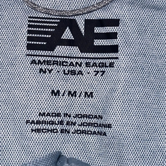 🌹NWT:American Eagle Outfitters Men's Blue Polo Shirt - Picture 6 of 7